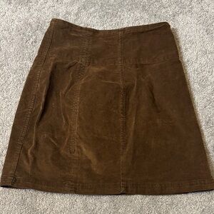 Free People Chocolate Corduroy Mini Skirt